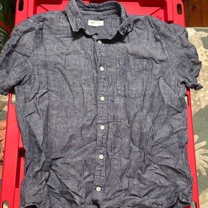 GAP Men’s Chambray Linen/Cotton blend button down
